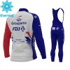 Tenue Maillot M/L + Collant à Bretelles 2021 Groupama-FDJ Hiver Thermal Fleece N001